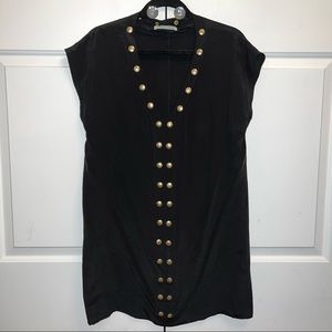 Geren Ford Black Grommet Dress